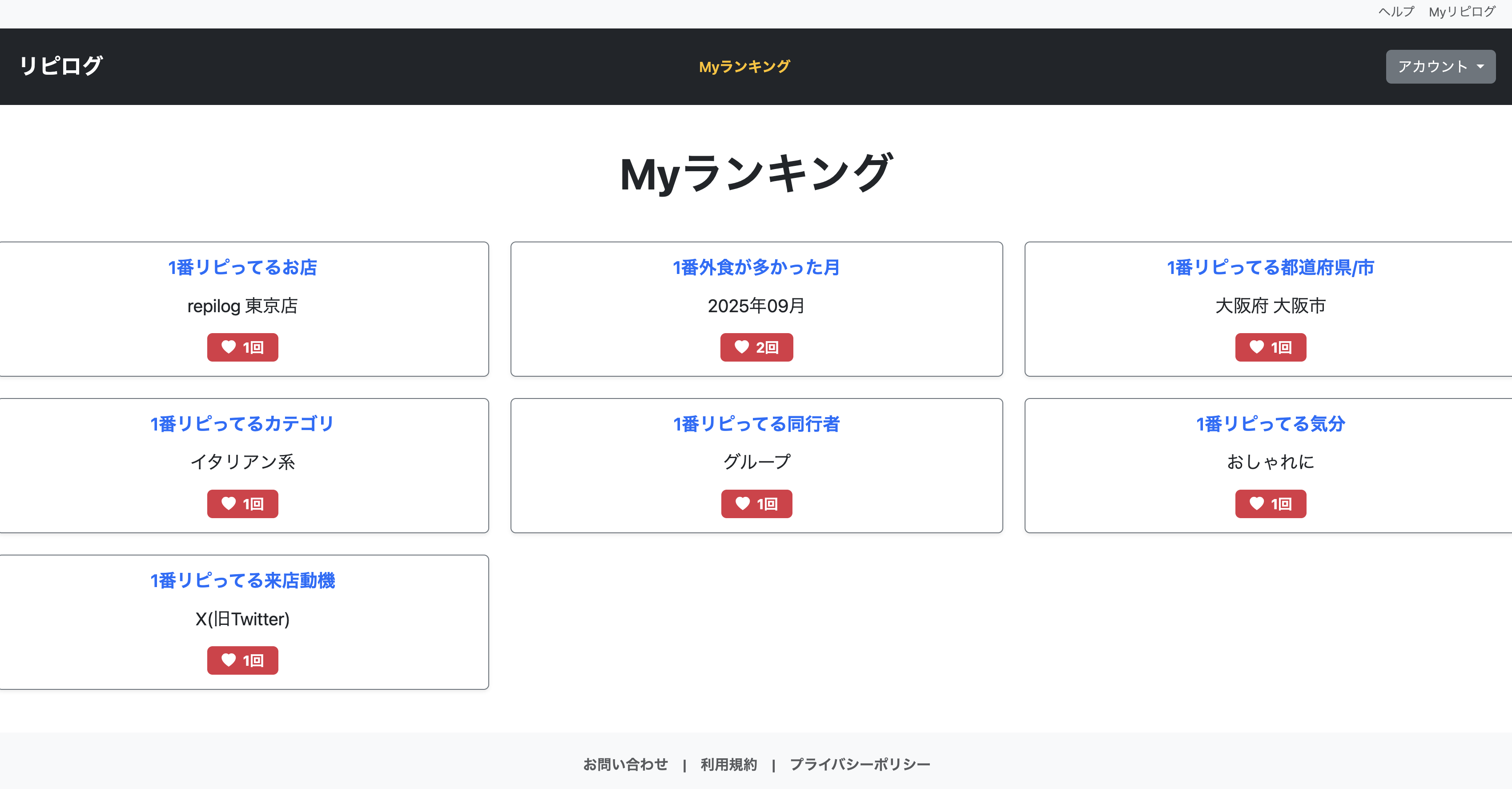 Myランキングサンプル